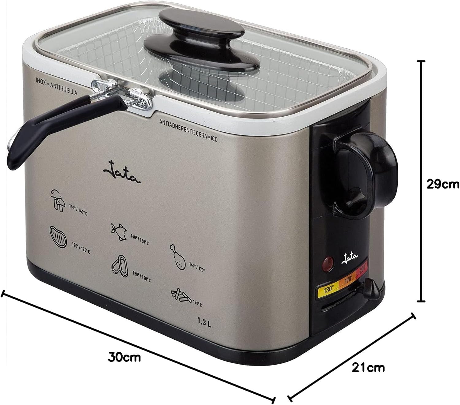 Tamaño FR326E - Fritös, 1000 watt, 1,3 liter Naty Shop Vitvaror