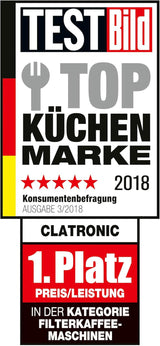 Clatronic® espressomaskin | Automatisk espressomaskin för 12-14 koppar (ca 1,5 liter) | Espressomaskin med filter och anti-droppsystem | 900W | Espressor KA 3473 Svart