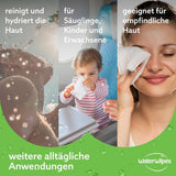 Vattenservetter Fuktande och rengörande babyservetter med 99 % vatten och aloe vera-extrakt Våtservetter för ansikte och kropp Naty Shop
