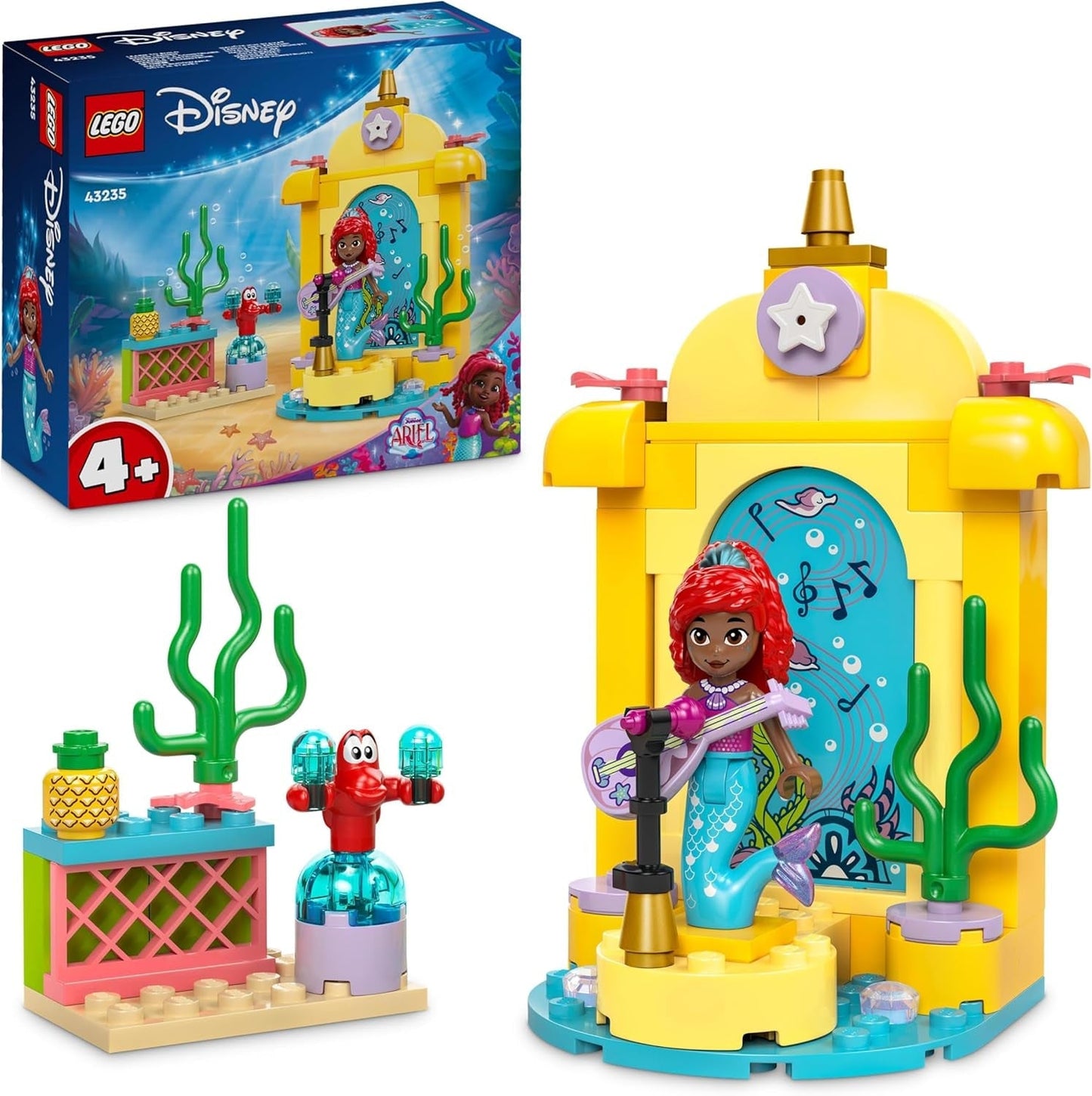 LEGO Ç€ Disney Princess Arielle's Musical Scen Byggleksak för barn med 2 figurer, presentidé för flickor och pojkar från 4 år och TV-seriefans, Barnleksak 43235 Byggset Besuche den LEGO-Store Standardtitel