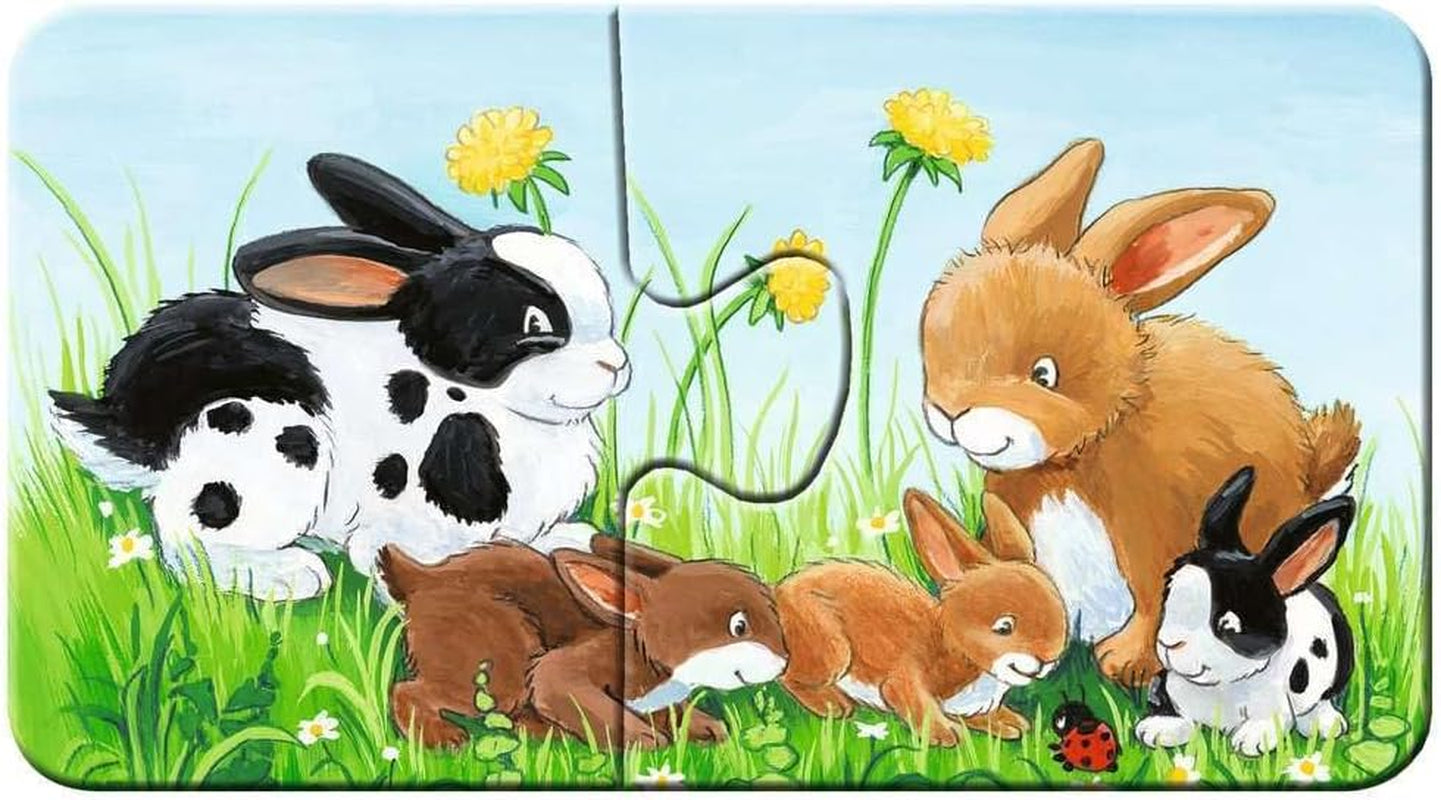 Ravensburger Pussel för barn - 05072 Husdjursfamiljer - Mitt första 9X2-pussel - Pussel för 2-åringar Pussel Naty Shop