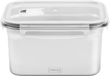 Lurch 240895 Lunchbox Högkvalitativt rostfritt stål Säkerhets-/förvaringslåda med BPA-fritt plastlock 2000ml klara matförvaringslådor Naty Shop 2000ml