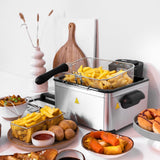 Tristar Fritös, 1 stor korg och 2 små korgar, justerbar termostat, kylzon, 5 liter, 2000 W, FR-6949 Vitvaror Naty Shop