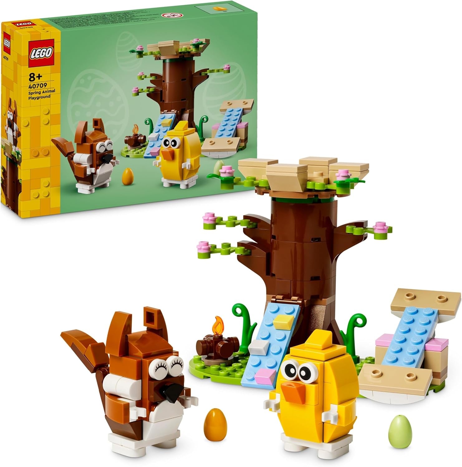 LEGO Spring Djurlekplats, Byggset för fåglar och ekorrar, Lekset för trädhus för barn, Presentidé för 8 år gamla pojkar och flickor, Djurset, Djurfigurleksak 40709 Byggset Beuche den LEGO-Store Standardtitel