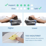 Topmener Memory Foam ortopedisk kudde, justerbar nackkudde, fjärilsformad ergonomisk ortopedisk kudde för nackstöd under sömn, sovkudde för rygg- och magsömnarna Cervikala ortopediska kuddar Naty Shop