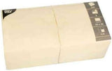Servetter, 3 lager 1/4-faldigt 33 Cm X 33 Cm Kräm För varje fest och fest. Antal: 250 st