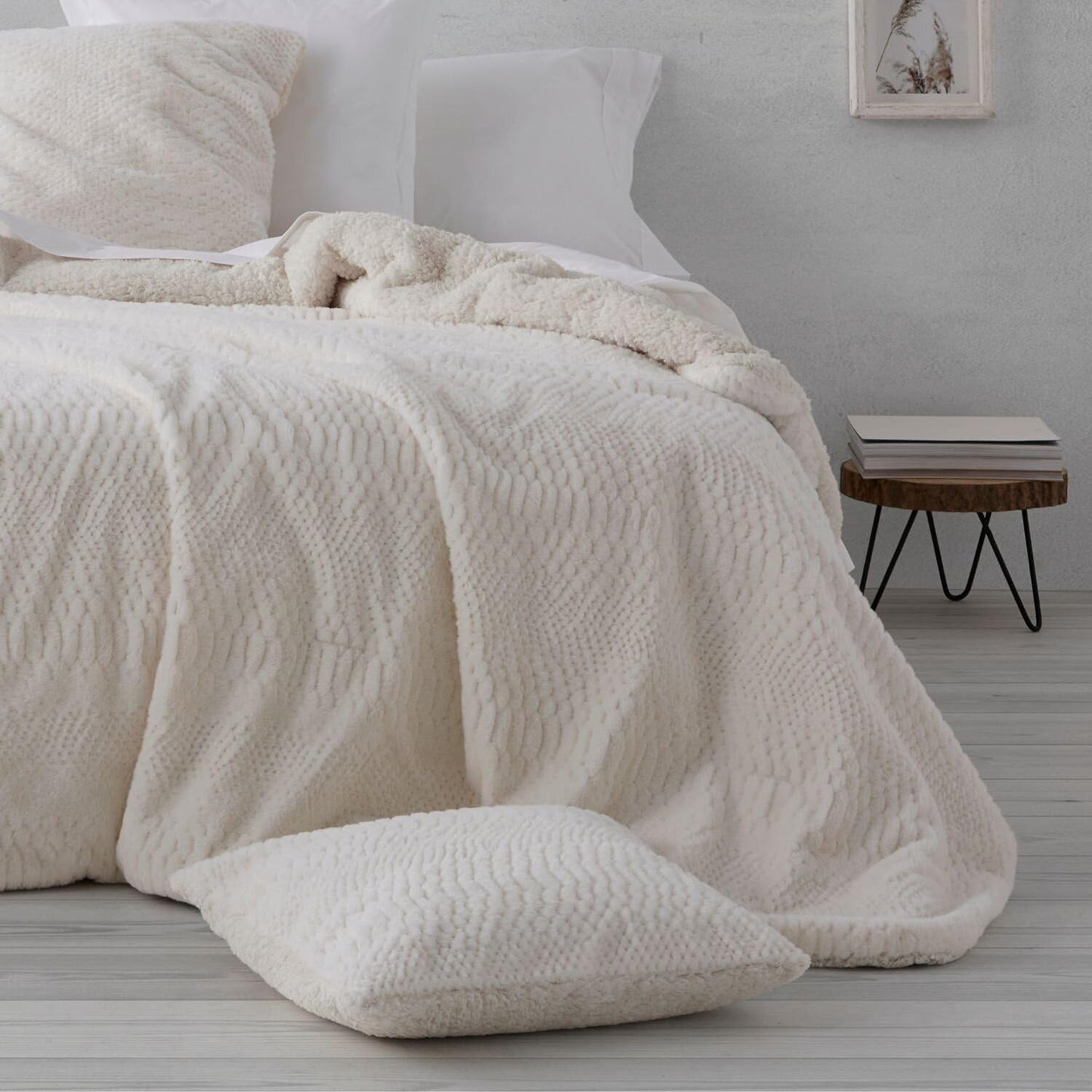 Grädde syntetiskt lammskinn vintertäcke, Ancho 135 Cm Täcken och täcken Naty Shop