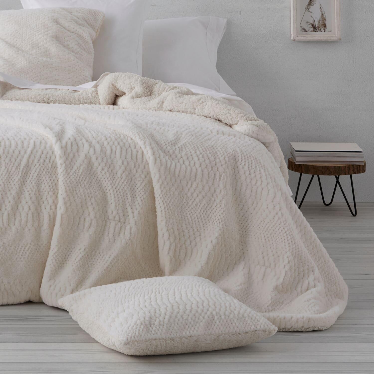 Grädde syntetiskt lammskinn vintertäcke, Ancho 135 Cm Täcken och täcken Naty Shop