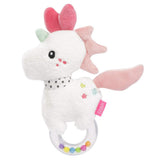 Fehn Octopus Toy Ring Bell - Skallra, gnissla, känna motorfärdighetsleksak - Mjukt tyg Babyplyschleksak - Baby- och småbarnsleksak 0+ månader Babyleksaker Naty Shop Unicorn