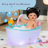 BABY Born Amy - 36 cm docka - Babydocka med 7 funktioner för småbarn från 1 år - Fungerar utan batterier - Inkluderar tillbehör och madrass