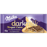 Milka Black Milk – alpin svart choklad med mjölk och krämig nougatfyllning – 85g (5-pack)