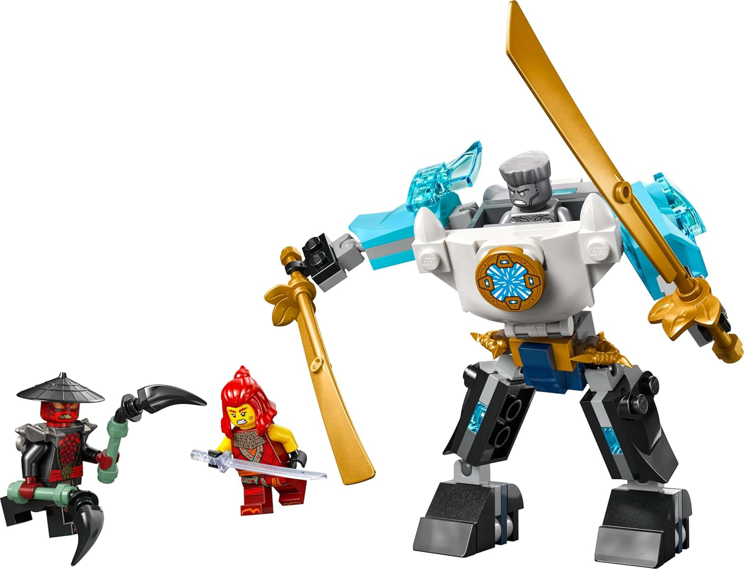 LEGO NINJAGO Zanes Action Mech - Ninja leksak med 3 minifigurer för rollspel - Litet set att bygga och leka för barn - Presentidé för pojkar och flickor från 6 år 71827 Byggset Besuche den LEGO-Store