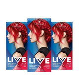 Live Ultra Bright eller Pastell Red Hårfärgning 3-pack semipermanent färg Håller upp till 15 tvättar - 092 Pillar Box Red Naty Shop Pillar Box Red Hair Dye 3-pack (Pack of 1)