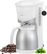 Clatronic® kaffebryggare med termos | för 8-10 koppar kaffe | utan temperaturförlust | kaffebryggare med filter | 1 liter | Espresso | Filterkaffebryggare med termos | KA 3327 svart