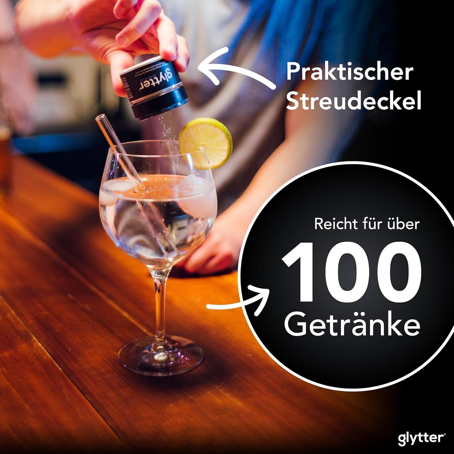 Ätbart glitter för drycker och vätskor, 10 gram Naty Shop