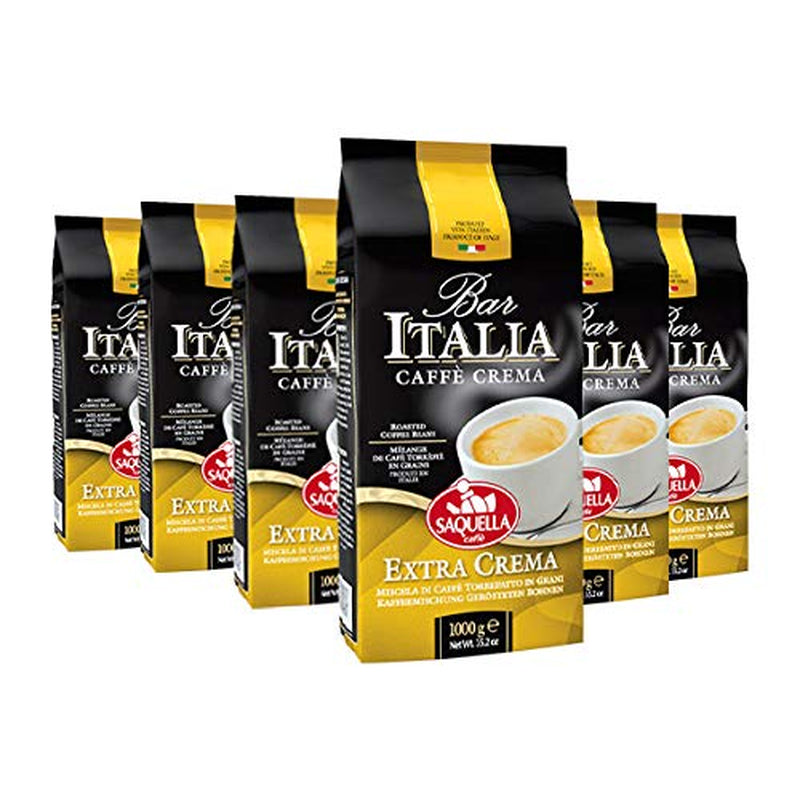 Kaffebönor Caffe Espresso Bar Italia Extra Crema, förpackning om 6 (6 x 1 kg)