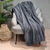 Överkast HOMLA Noah 220 X 240 Cm - överkast soffa bekväm täcke filt - fluffig och mjuk - grå polyester Sängar och filtar Besuche den HOMLA-Store