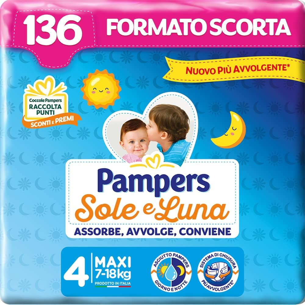 Pampers Sun and Moon blöjor, unisex, junior, storlek 5 (11-25 kg), 120 blöjor