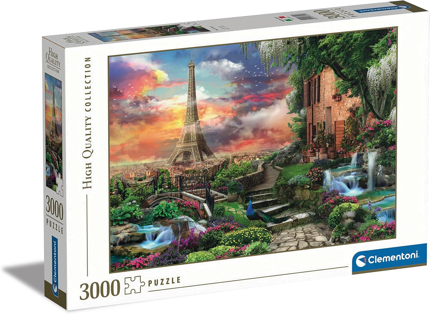 Clementoni 33550 Dreamlike Paris - Pussel 3000 bitar från 9 år, Färgpussel för vuxna med djärva färger, Skicklighetsspel för hela familjen, Trevlig presentidé Pussel Naty Shop Standardtitel