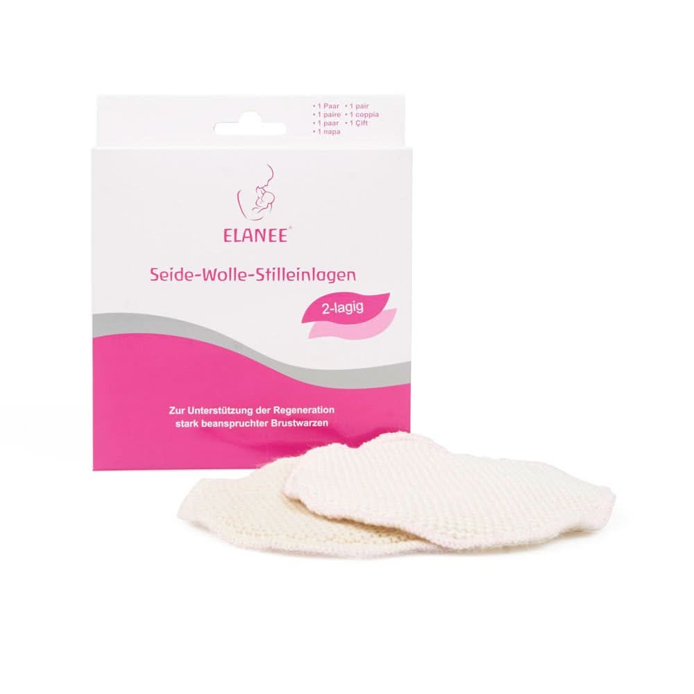 ELANEE Amningsskydd gjorda av sidenull (2 lager) - Handtvättbara amningsskydd - Skonsamma för mycket använda bröstvårtor Tillbehör Mat och Amning Bebe Naty Shop 2 st (förpackning om 2)