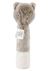 Sterntaler baby squeaker katt Lilly - Mjuk fleece baby leksak - Grip leksak för bebisar - Första försök att ta tag och leka, grå Bebe Toys Naty Shop