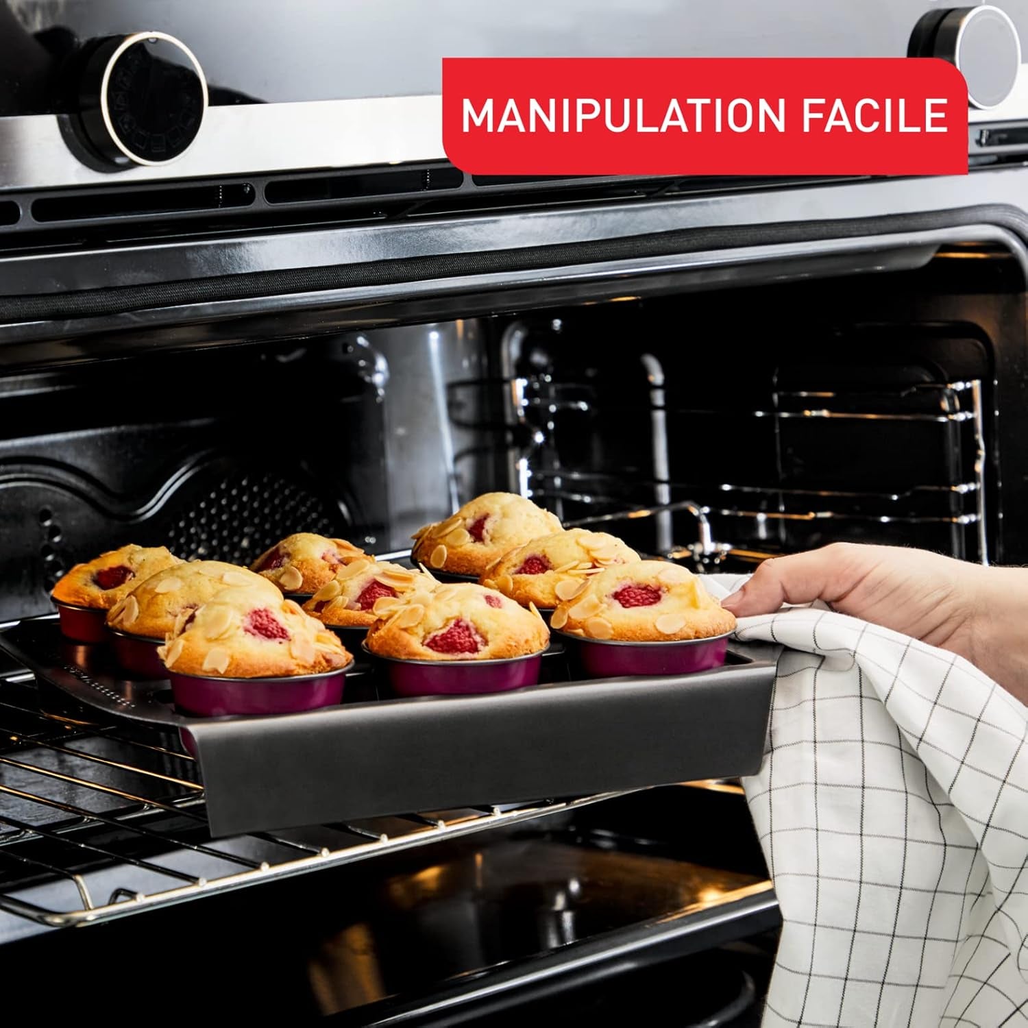 Tefal Creabake J3089304 3 Stück Brioche-Backform Antihaft-Beschichtung, Leicht Entnehmbar, Stapelbar, Einfache Austellung, Backform Formar och bakplåtar Naty Shop