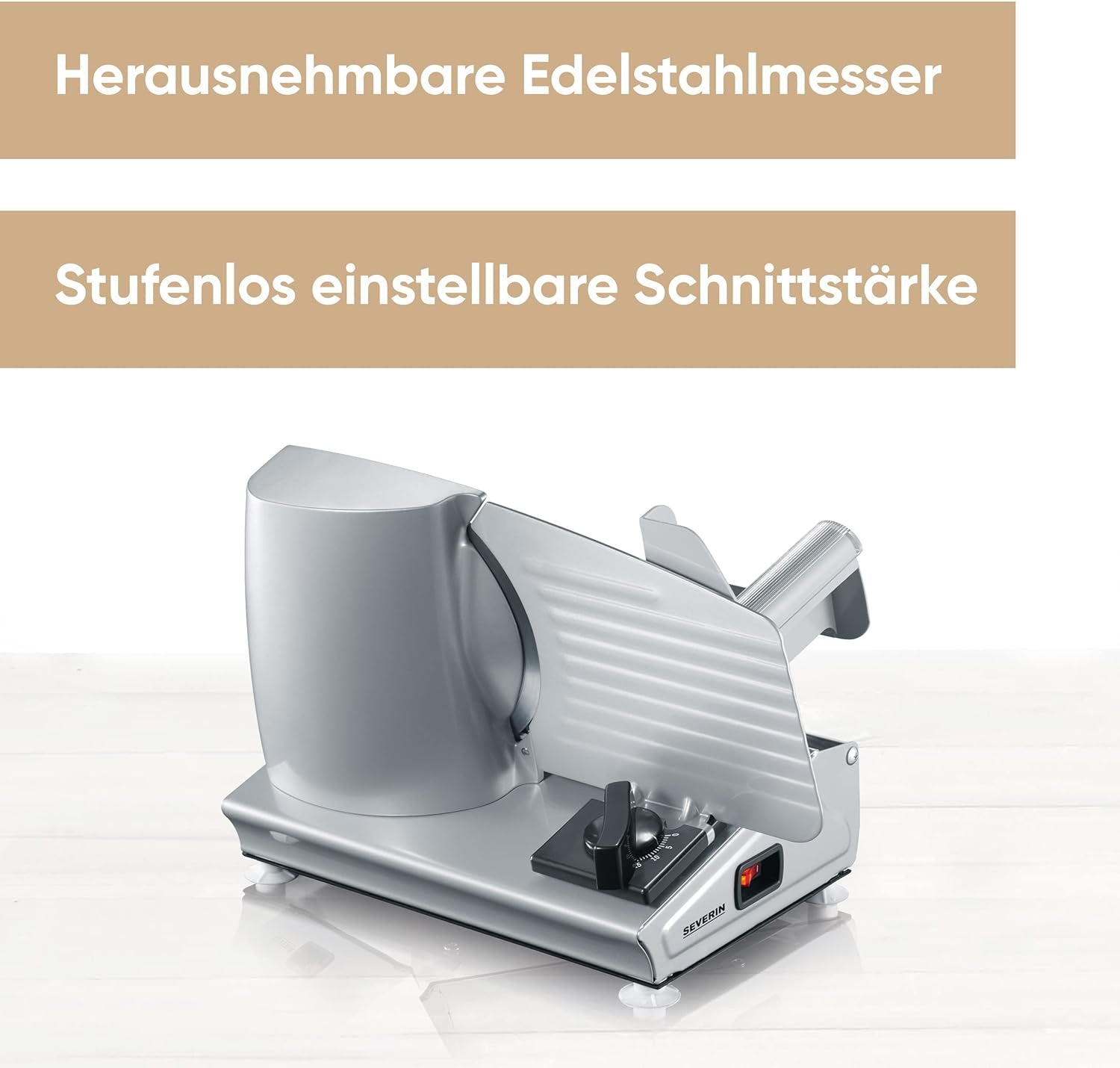 SEVERIN Multifunktionell skivare för bröd, korv eller riven ost och Naty Shop Slicers