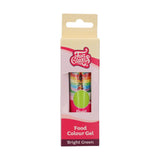 Funcakes Bright Green matfärg, högkoncentrerad matfärgningsgel för deg, grädde, fondant och marsipan. Enkel dosering. En droppe för att skapa livfulla färger. Halal. 30 g.