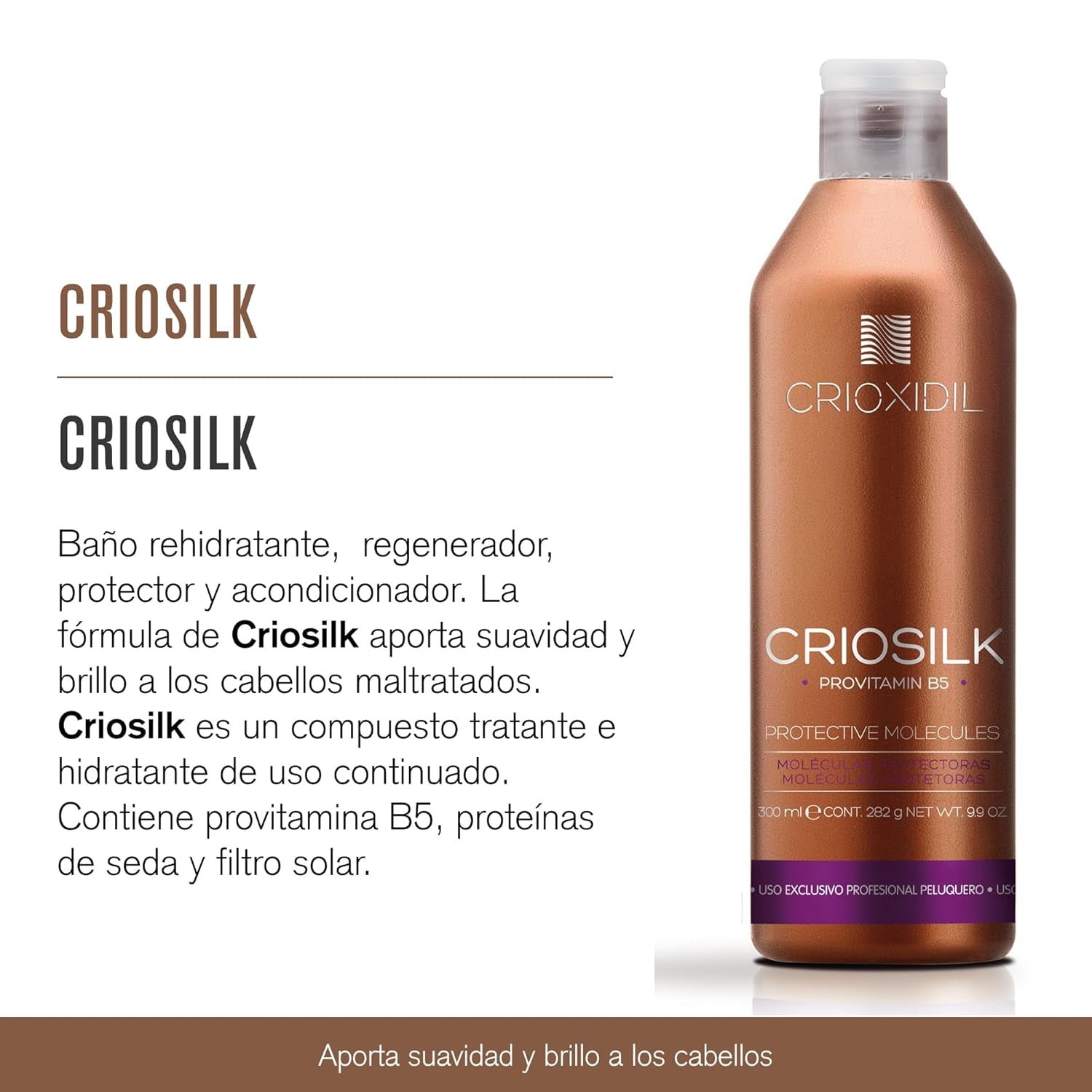 Criosilk hårbalsam, 300 ml, med provitamin B5 och sidenproteiner, ger skadat hår smidighet och glans, återfuktar och regenererar håret Naty Shop hårmask