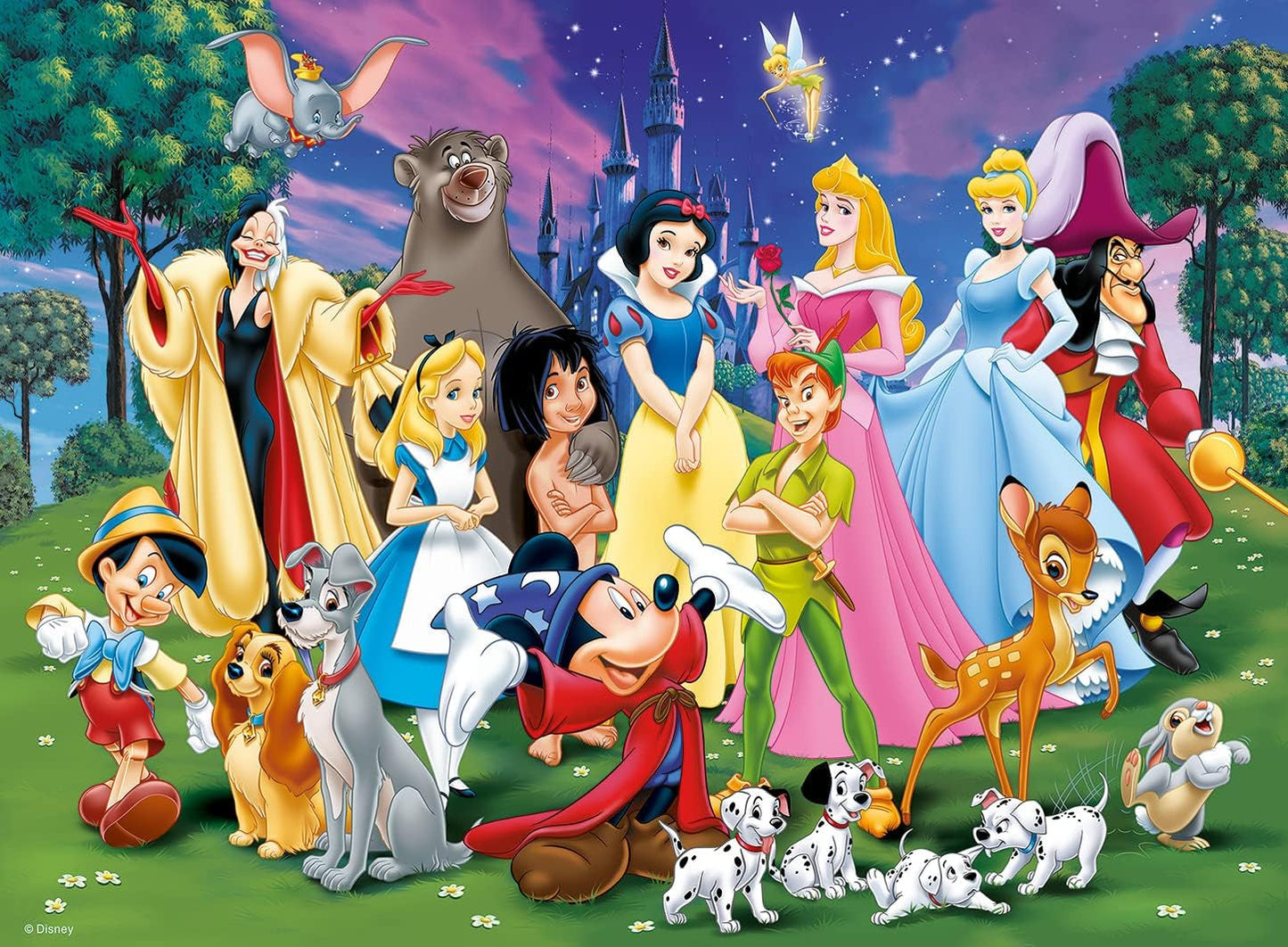 Ravensburger-pussel för barn - 12698 Disney-favoriter - Disney-pussel för barn över 8 år, med 200 bitar i XXL-format Puzzle Naty Shop