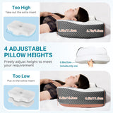 Elviros Memory Foam Ortopedisk kudde Nacksmärtskudde Sovkudde Ergonomisk nackkudde Nackstödskudde Anti-snarkningskudde för sidoslipare Magsömmar Vita cervikala ortopediska kuddar Naty Shop