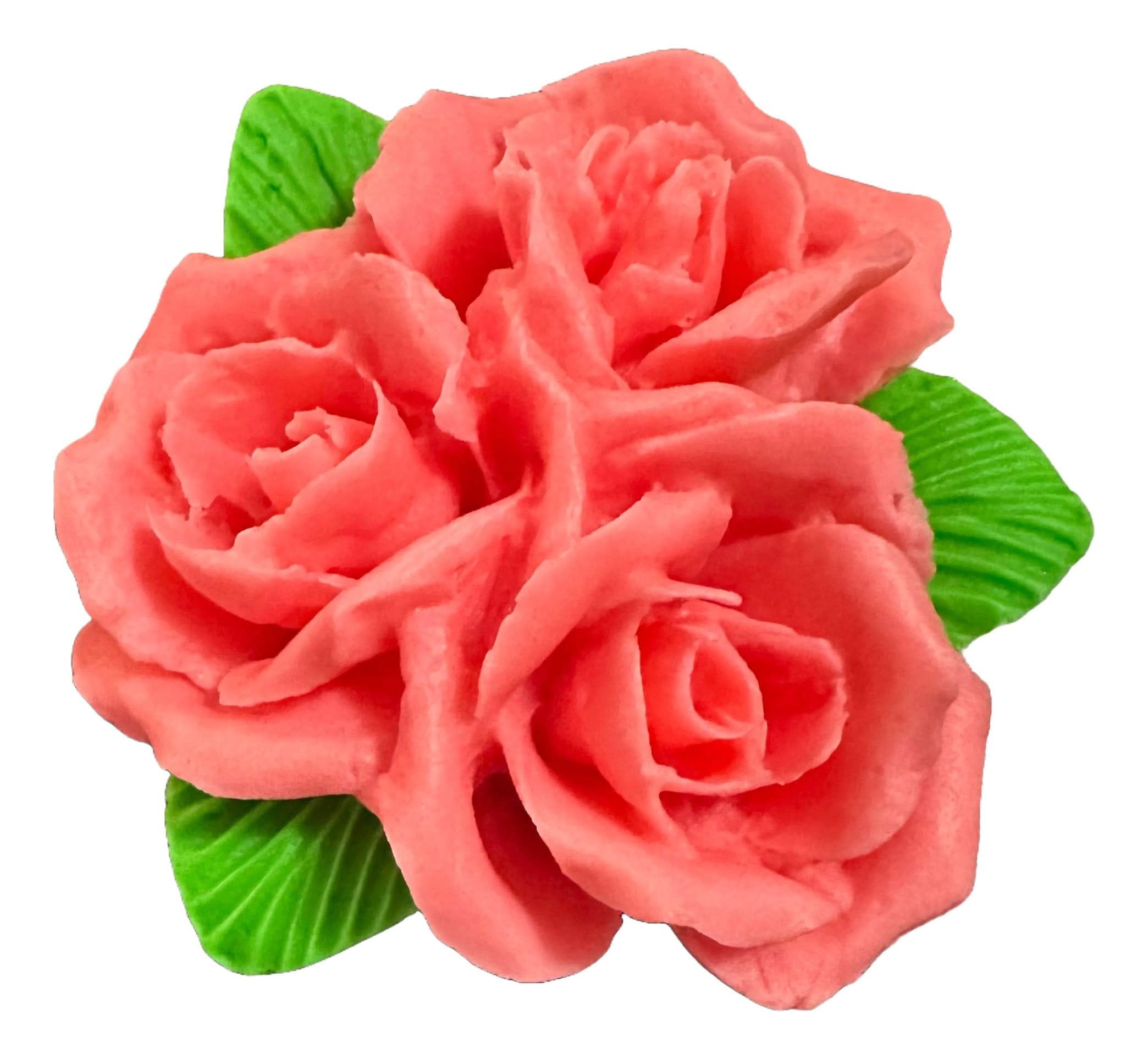 Ätsockerdekoration, Bukett rosa rosor Dekorationer från Sugar Paste Nati Shop