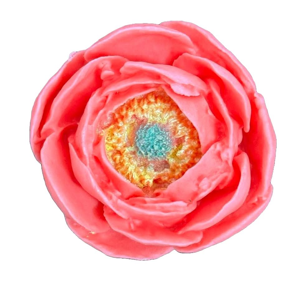 Ätsockerdekoration, Pink Peony Sugar Paste Decorations Nati Shop
