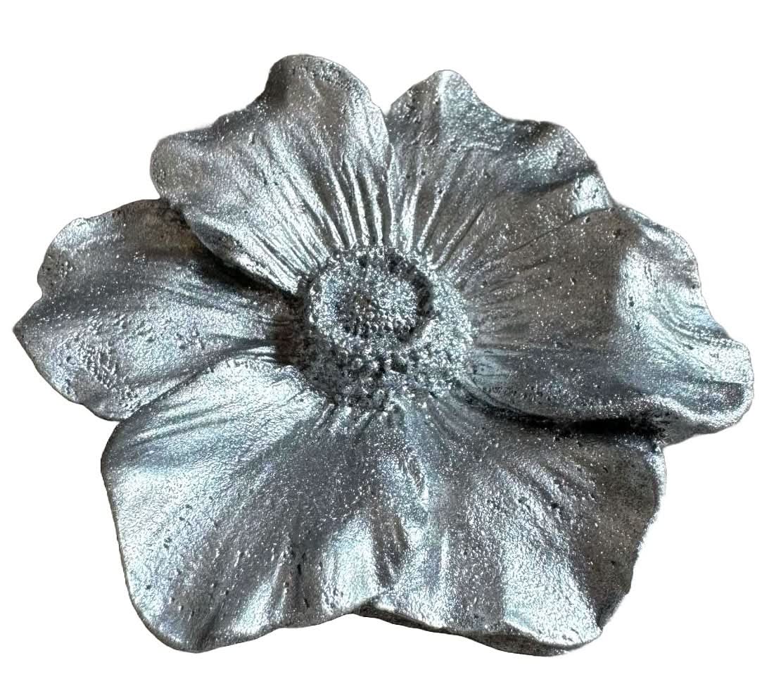 Ätsockerdekoration, Silver Camelia Sugar Paste Decorations Nati Shop