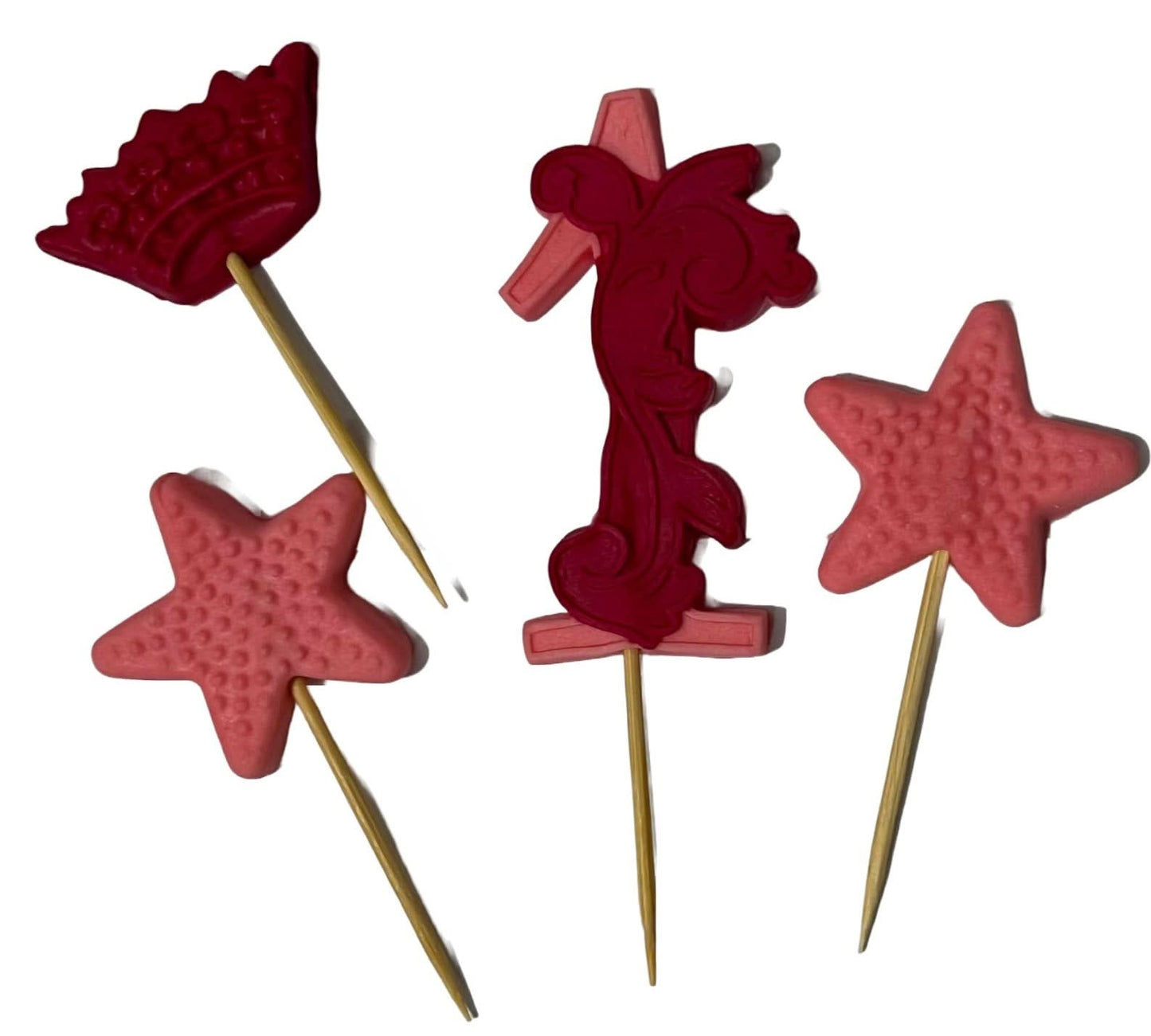 Ätsockerdekoration, nummer 1, rosa/fuchsia Dekorationer från Sugar Paste Nati Shop