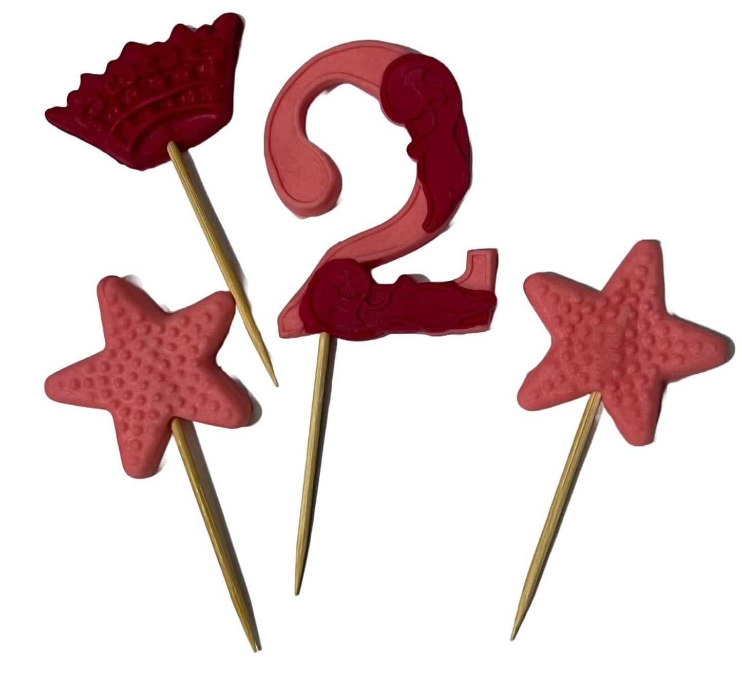Ätsockerdekoration, nummer 2, rosa/fuchsia Dekorationer från Sugar Paste Nati Shop
