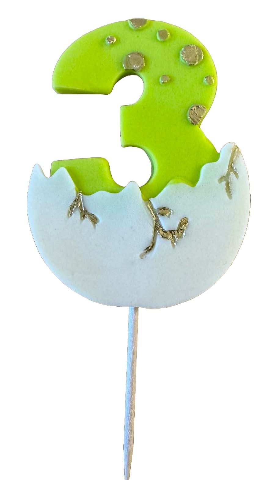 Ätsockerdekoration, Digit 3 Sugar Paste Decorations Nati Shop