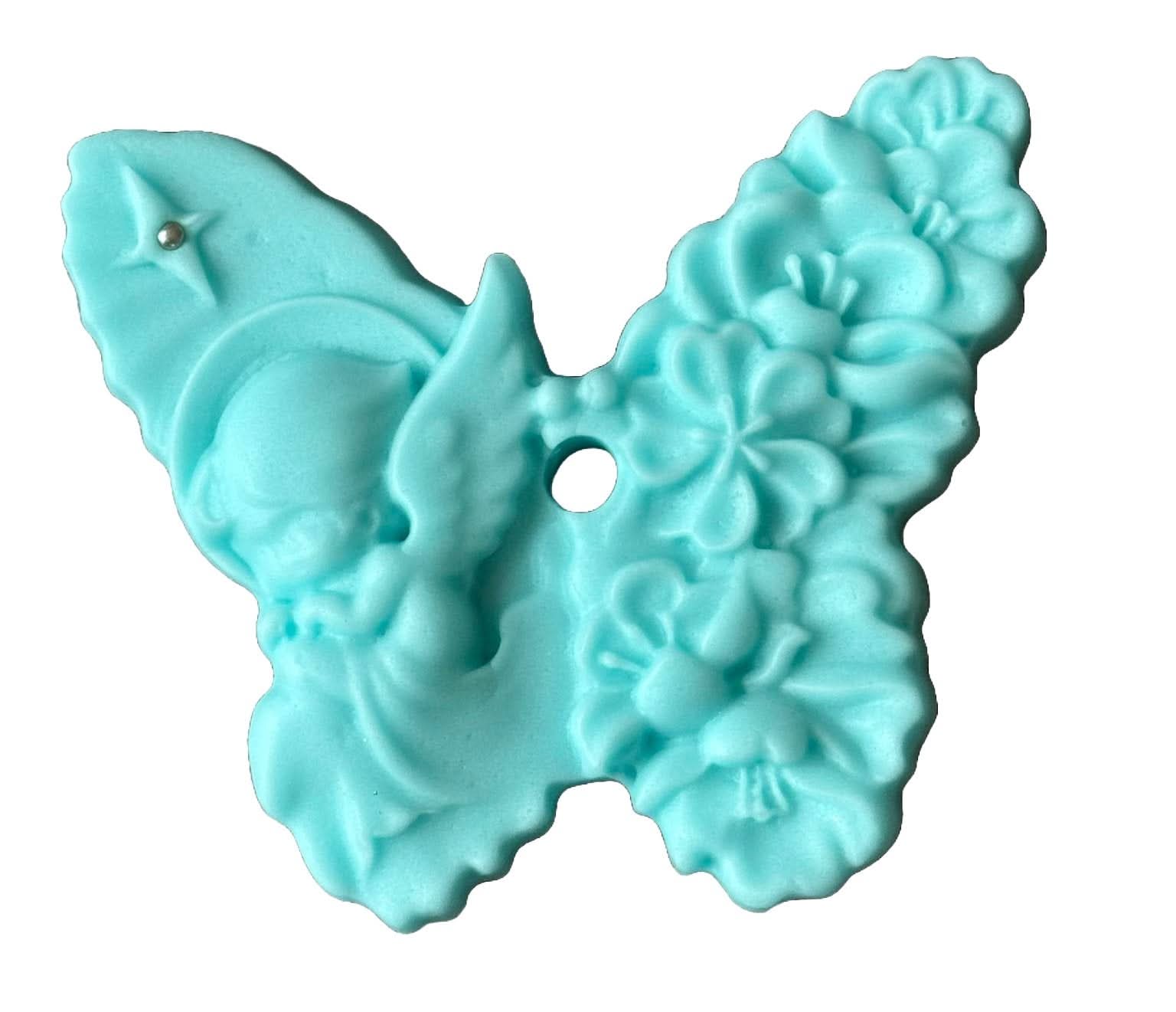 Ätsockerdekoration, Fjäril med ängel Dekorationer från Sugar Paste Nati Shop