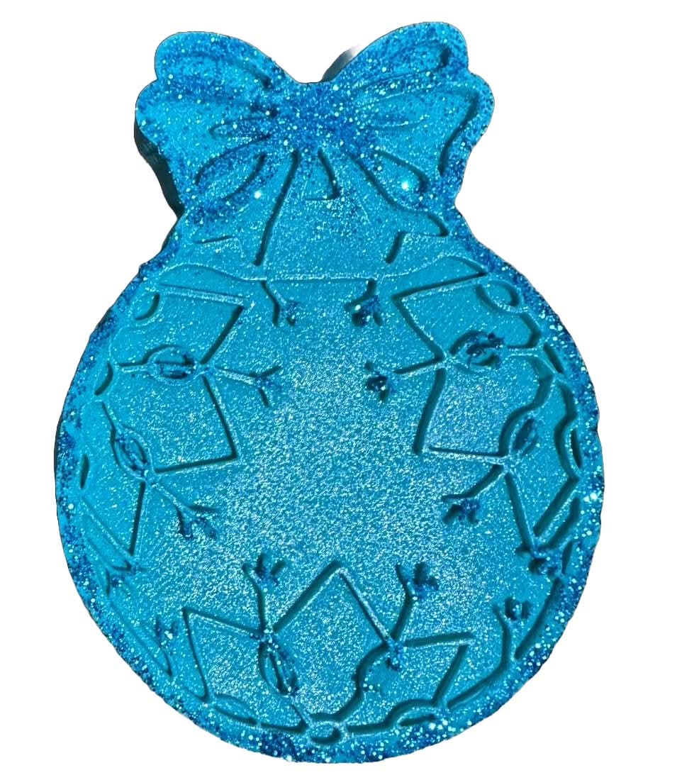 Ätsockerdekoration, julgransklot, turkos Dekorationer från Sugar Paste Nati Shop
