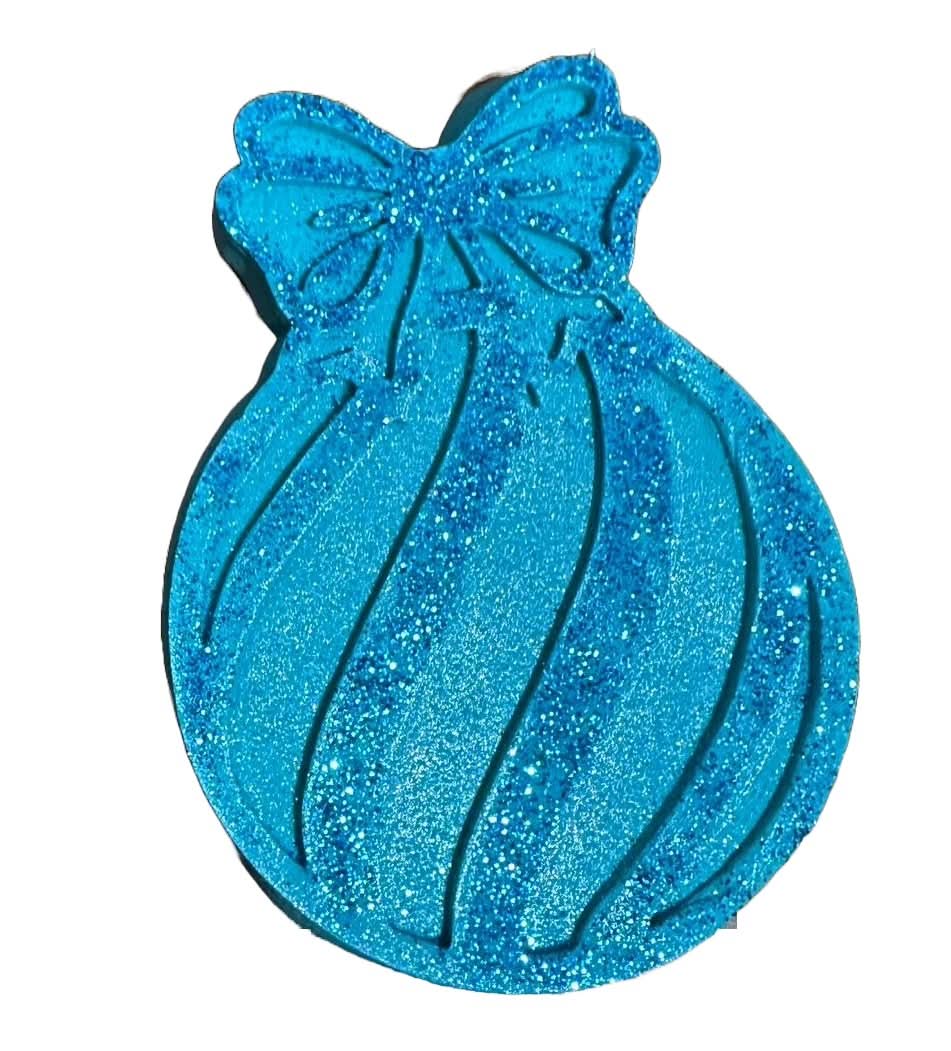 Ätsockerdekoration, julgransklot, turkos Dekorationer från Sugar Paste Nati Shop