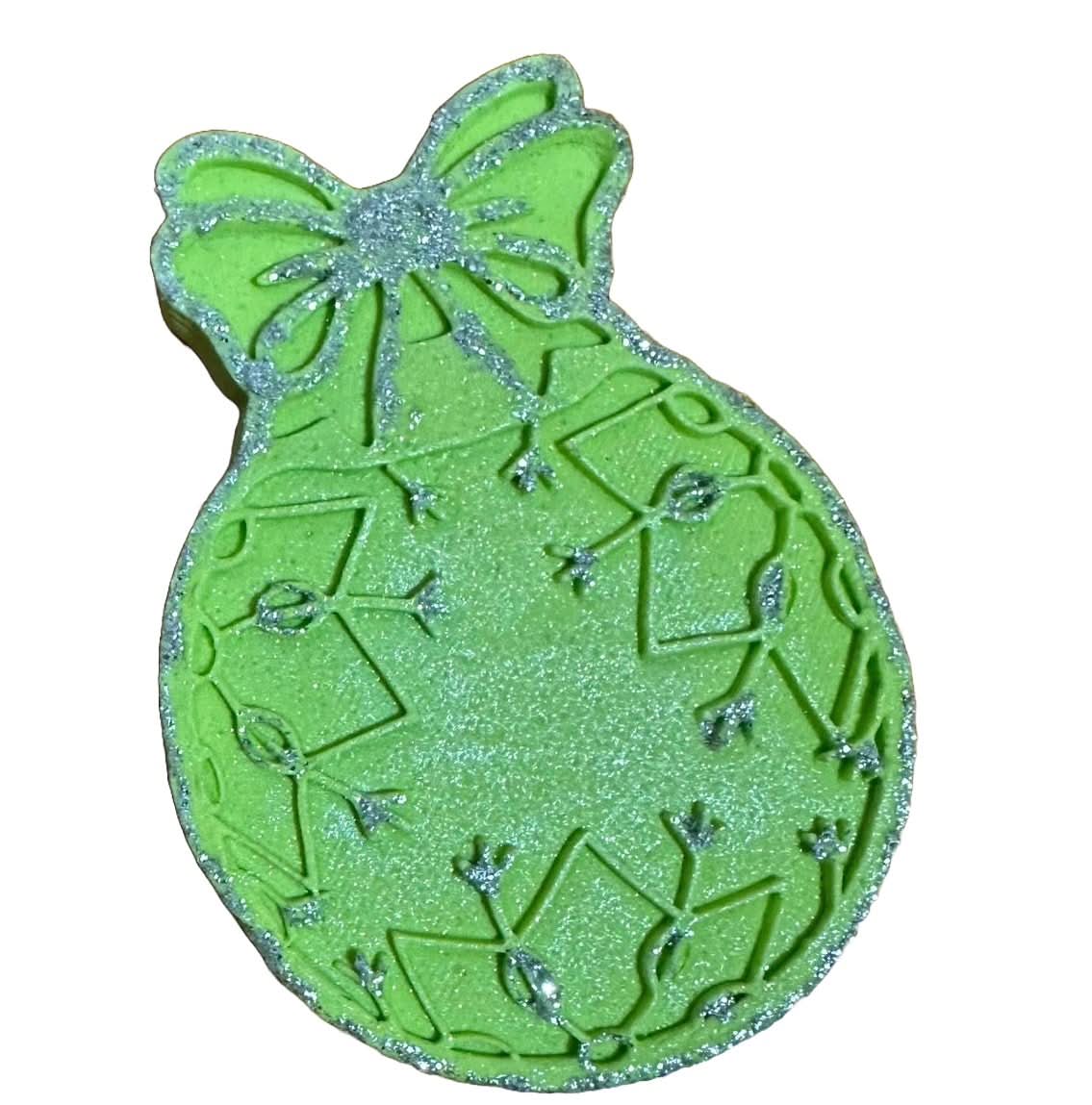 Ätsockerdekoration, julgransklot, gröna Dekorationer från Sugar Paste Nati Shop