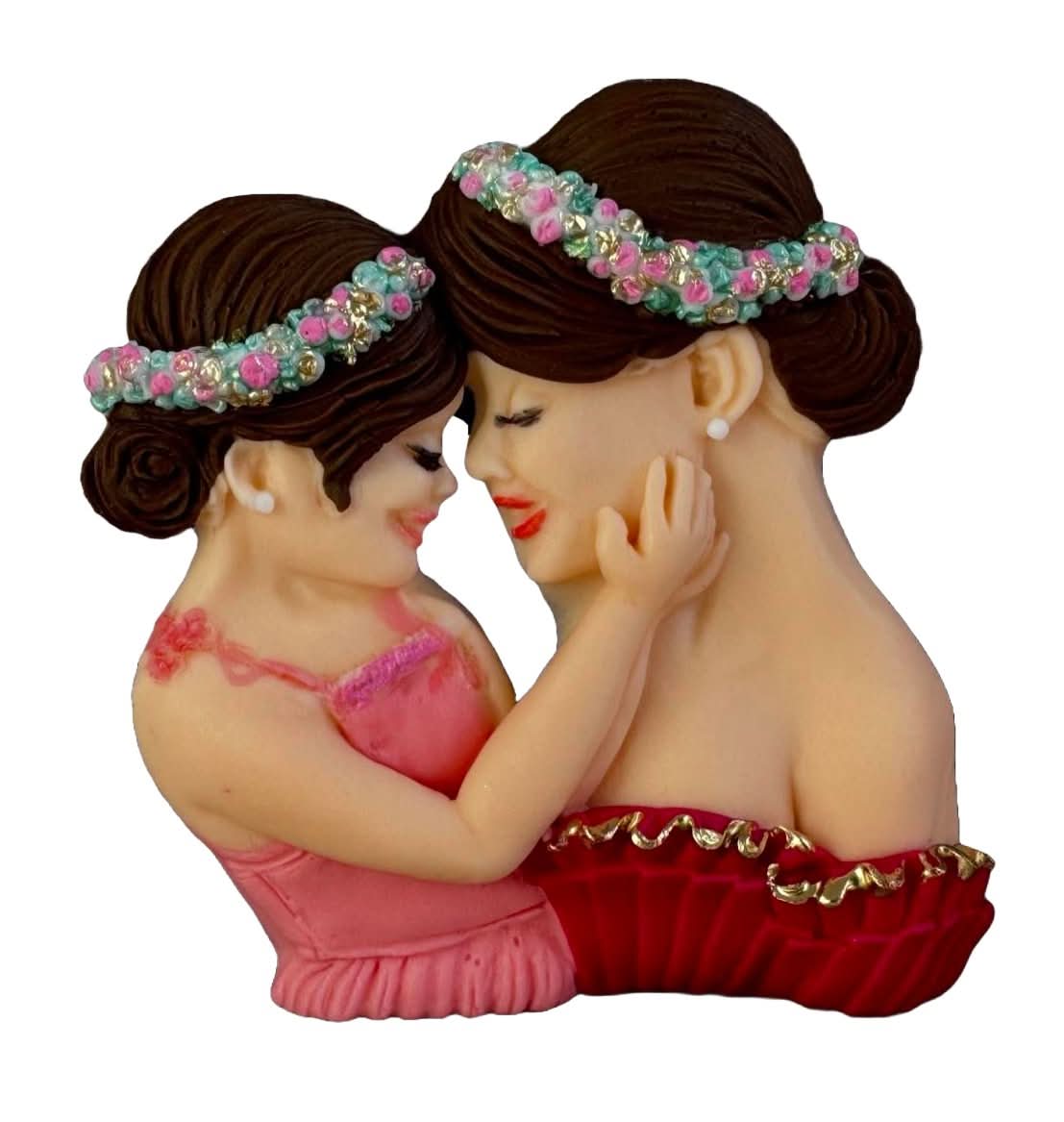 Ätsockerdekoration, Mor och dotter Dekorationer från Sugar Paste Nati Shop