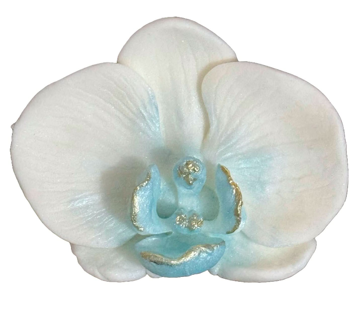 Ätsockerdekoration, White Orchid Decorations från Sugar Paste Nati Shop