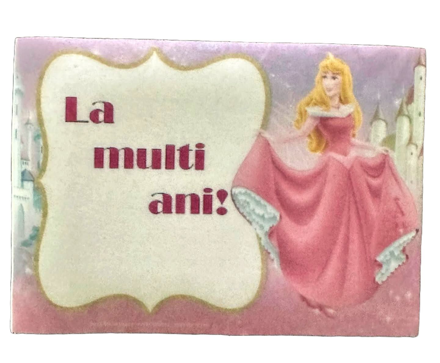 Ätsockerdekoration, prinsessan Aurora - "Grattis på födelsedagen!" Nati butik