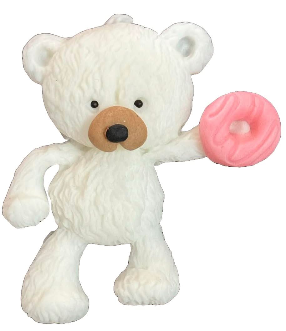 Ätsockerdekoration, Björn med munkdekorationer från Sugar Paste Nati Shop