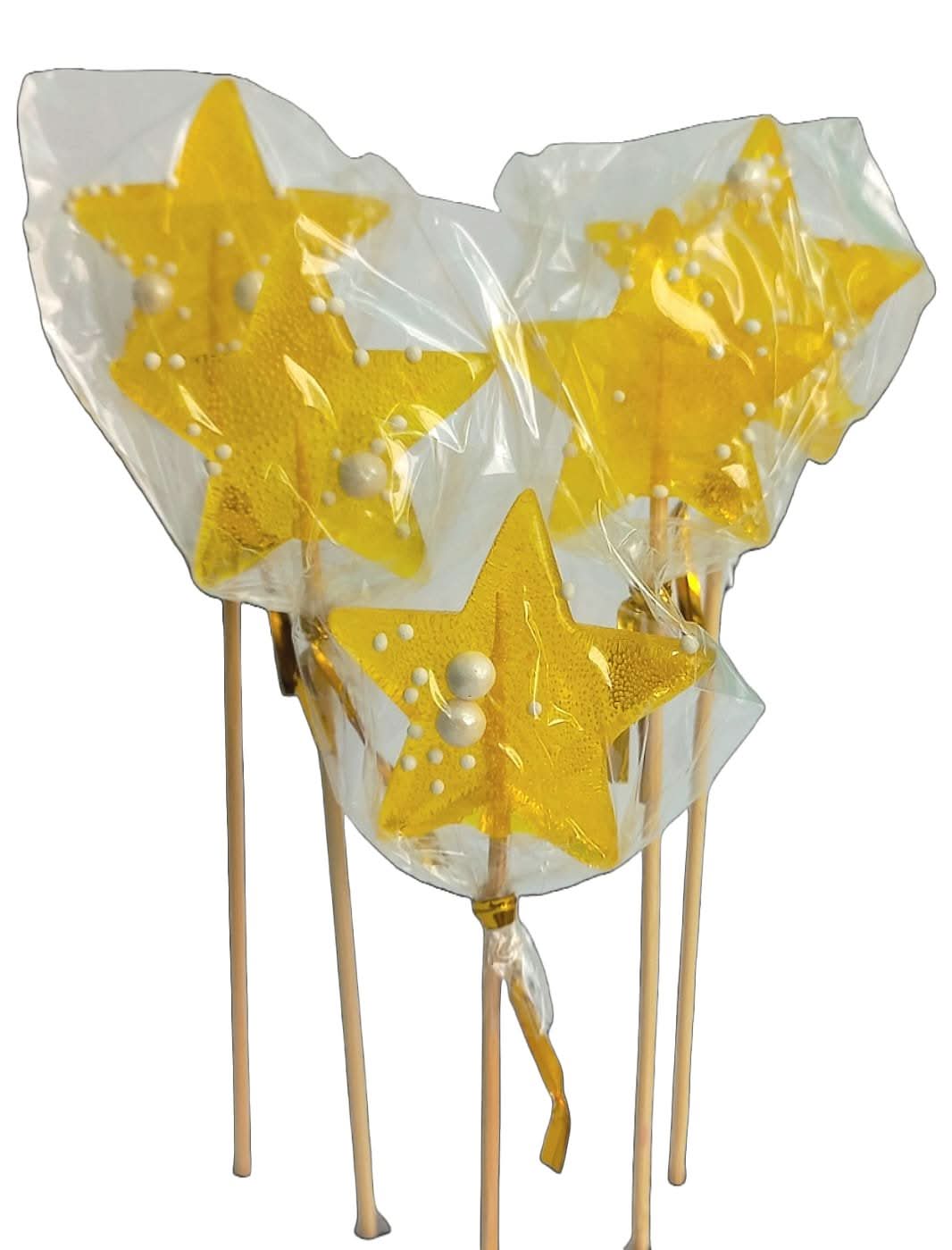 Ätsockerdekoration, isomalt, gul, 1 st Dekorationer från Sugar Paste Nati Shop