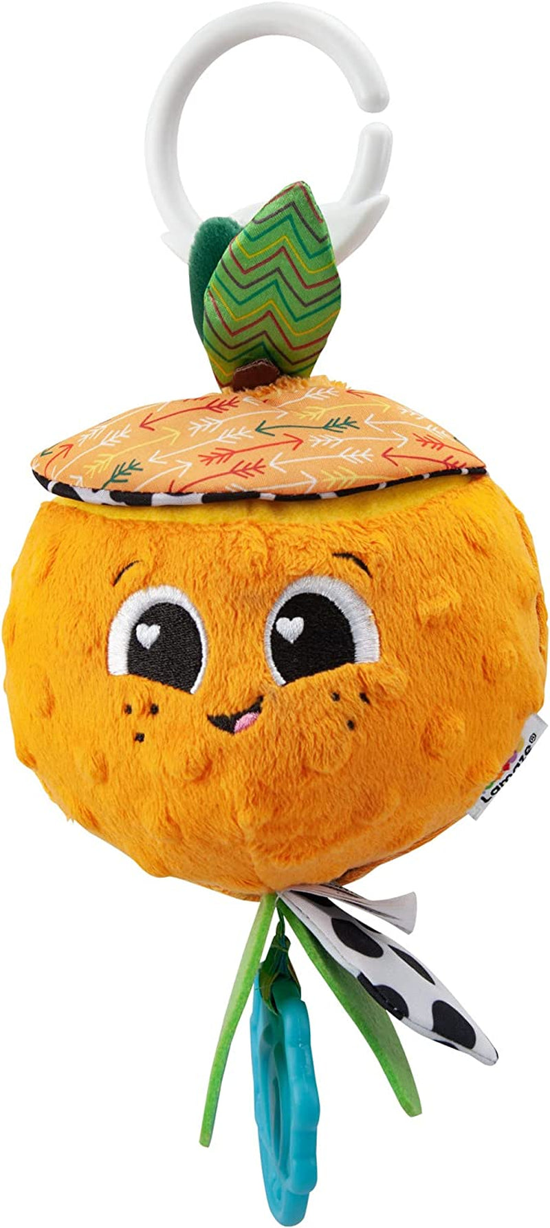 LAMAZE Bea the Banana, Clip on barnvagn och barnvagn Newborn Toy, Baby Sensory Toy med färger och ljud, utvecklingsleksak för pojkar och flickor 0-24 månader, Yellow Baby Toys Naty Shop Olivia Orange