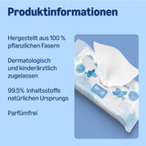 Amazon Ultra Sensitive Baby Wipes, 1080 Wipes, Oparfymerade, 18 paket med 60 Wipes (tidigare Amazon Brand, identisk produkt)