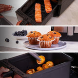 Kenwood Khealthy Twin Airfryer, 8L (2X4L), dubbelkammare, 8 program, Dual Cook & Sync Finish-funktion, pekskärm Vitvaror Naty Shop