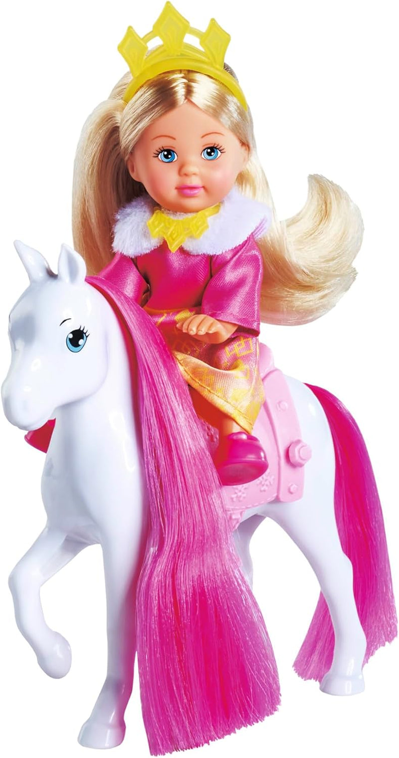 Simba Evi Love Princess Ride, Princess Doll med släde och vinterhäst, Princess Accessories, 12 cm, ålder 3+